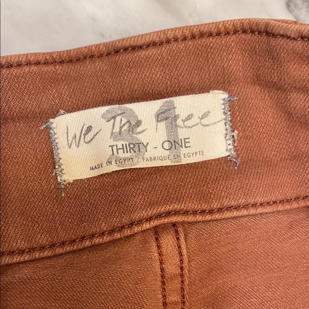 🍂 We The Free High-Rise Flare Jeans - Boho Chic in Terracotta! 70s Vibe - Picture 8 of 11